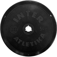 Диск тренировочный InterAtletika Черный 5 кг (SТ 520-4) 