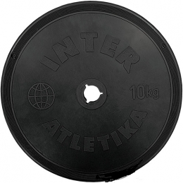 Диск тренировочный InterAtletika Черный 10 кг (SТ 520-5) 