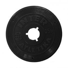 Диск тренировочный InterAtletika Черный 0.5 кг (SТ 520-1) 