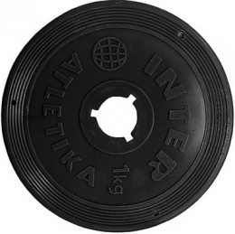 Диск тренировочный InterAtletika Черный 1 кг (SТ 520-2) 