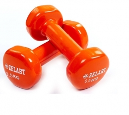 Гантели для фитнеса с виниловым покрытием 0,5 кг. 2 шт.