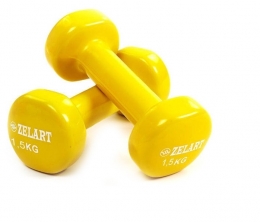 Гантели для фитнеса с виниловым покрытием 1.5 кг  2 шт.