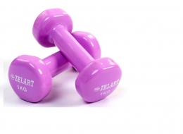 Гантели для фитнеса с виниловым покрытием 1кг 2 шт.