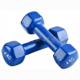 Гантели для фитнеса с виниловым покрытием 4 кг 2 шт.