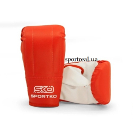 Снарядные перчатки кожвинил SPORTKO арт. ПД-3 красные S/M