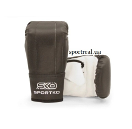 Снарядные перчатки кожвинил SPORTKO арт. ПД-3 черный S/M