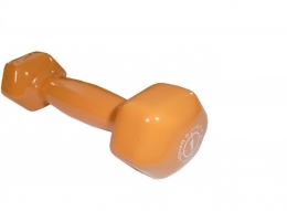 ГАНТЕЛИ ДЛЯ ФИТНЕСА И АЭРОБИКИ ОБРЕЗИНЕННЫЕ POWER SYSTEM 1 KG PS-4024 ORANGE (1 ШТ)