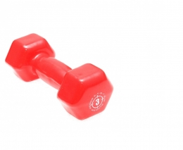 ГАНТЕЛИ ДЛЯ ФИТНЕСА И АЭРОБИКИ ОБРЕЗИНЕННЫЕ POWER SYSTEM 3 KG PS-4026 RED (1 ШТ.) 