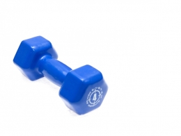 ГАНТЕЛИ ДЛЯ ФИТНЕСА И АЭРОБИКИ ОБРЕЗИНЕННЫЕ POWER SYSTEM 4 KG PS-4027 Blue (1 ШТ.) 