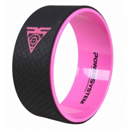 ЙОГА КОЛЕСО ДЛЯ ФИТНЕСА И АЭРОБИКИ POWER SYSTEM YOGA WHEEL PRO PS-4085 BLACK/PINK