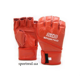 Рукавиці з відкритими пальцями шкіряні SPORTKO арт. ПК4 М 