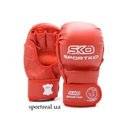 Рукавиці для MMA з відкритими пальцями шкіряні SPORTKO арт.ПК7 M