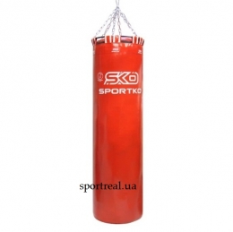 Боксёрский мешок с кольцом и цепями В150см/Д50см/В80кг SPORTKO арт. МП-15050