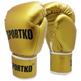 Боксерские рукавицы SPORTKO арт.ПД1 Gold 12oz(унций)