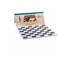 Доска из картона для шашек, шахмат 64 клетки (35х35) SportReal