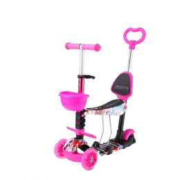 Самокат ALFA ECOLINE малиновый