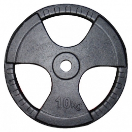 Диск для штанги 10 кг д31мм трехлепестковый