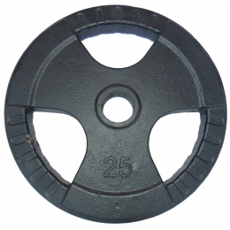 Диск для штанги 25 кг д31мм трехлепестковый