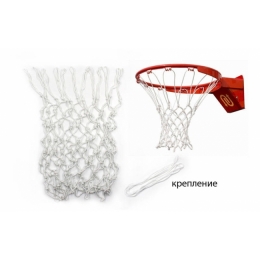 Сітка баскетбольна ігрова UR SO-5254 (поліамід, d-3,5мм, колір білий, в компл. 1шт)