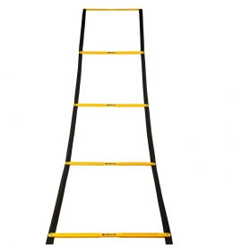 Тренировочная лестница координационная для бега SECO® складная 12 ступеней 5,1 м желтого цвета