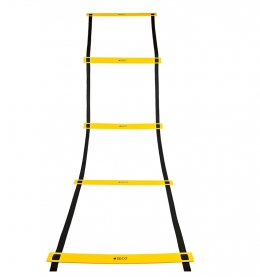 Тренировочная лестница координационная для бега SECO® 8 ступеней 4 м желтого цвета