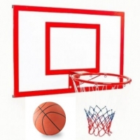 Дитячий баскетбольний щит з кільцем і сіткою для дому №1 з м'ячем №5