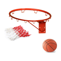 Баскетбольне кільце SportReal №5 35 см з сіткою та м'ячем