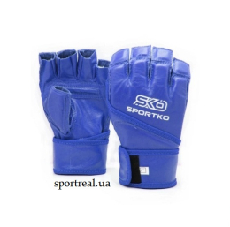 Рукавиці з відкритими пальцями шкіряні SPORTKO арт. ПК4 S
