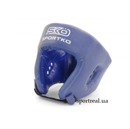 Шолом боксерський шкіряний SPORTKO арт. ОК1 синій