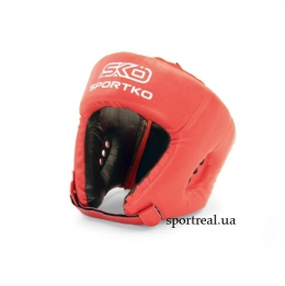 Шолом боксерський шкіряний SPORTKO арт. ОК1 червоний