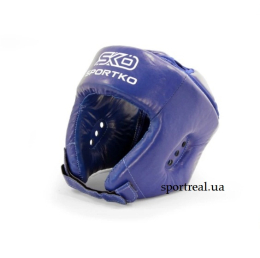 Шолом боксерський шкіряний SPORTKO арт. ОК2 синій