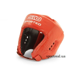 Шолом боксерський шкіряний SPORTKO арт. ОК2 червоний