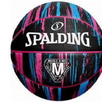 Баскетбольный мяч Spalding Marble Series №7 black-blue-pink