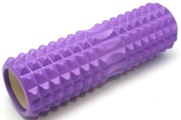 Массажный ролик (роллер, валик) для йоги SportReal Фиолетовый