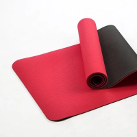 Гимнастический коврик Yoga Mat 6 см, red-black