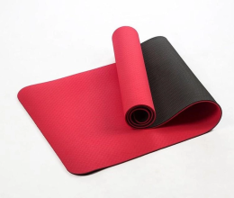 Гимнастический коврик Yoga Mat 6 см, red-black