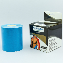 Кінезіо тейп у рулоні 7,5см х 5м (Kinesio tape) еластичний пластир, Blue