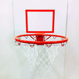 Баскетбольный щит BF 60x50 см с кольцом №7 и белой сеткой