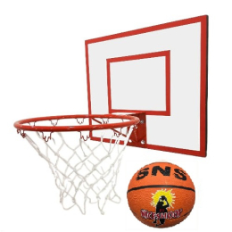 Набор из двух игровых баскетбольных щитов BF 60x50 см с кольцом №7 и сине-желтой сеткой