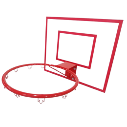 Комплект из двух игровых баскетбольных щитов BF 60x50 см с кольцом №7 белой сеткой и мячем