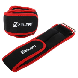 Утяжелители для рук и ног ZELART 2 шт по 1 кг Black-Red