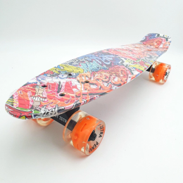 Детский пенниборд Penny Zetra - 03PB  Graffiti orange