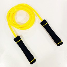 Скакалка посилена для кросфіту Bax 3 м Black/Yellow чорний/жовтий (151234) 