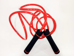 Скакалка посилена для кросфіту Bax 3 м Black/Red чорний/червоний (151234) 