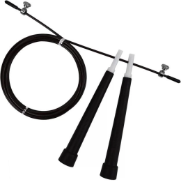 Скакалка швидкісна BAR2FIT Speed Cable Rope 3 м Black чорна (100008)