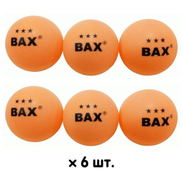 М'яч для настільного тенісу Bax 3* 6 шт. Orange помаранчевий (151301)