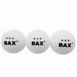 М'яч для настільного тенісу Bax 3* 3 шт. White білий (151300)