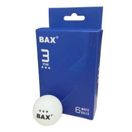 М'ячі для настільного тенісу Bax 3* 6  шт. білий (151309)