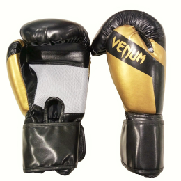 Боксерские рукавицы VENUM черно-золотые 8 унций (151272)