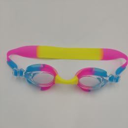 Окуляри для плавання дитячі  синє-жовто-рожеві BAX 160514 